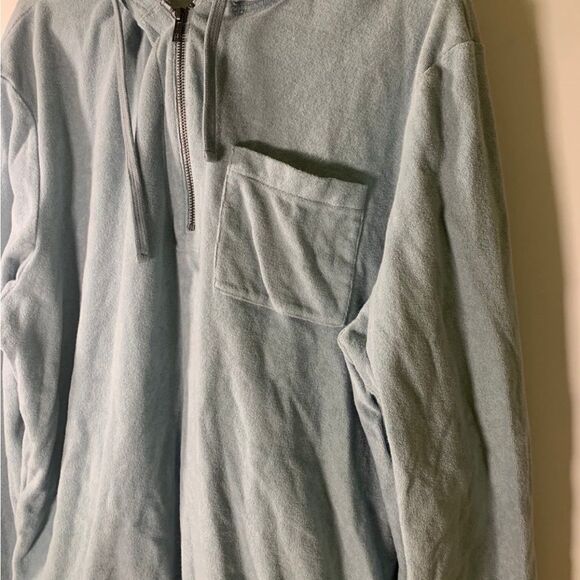 Madewell Large Blue Terry Towel Hoodie - Picture 4 of 8